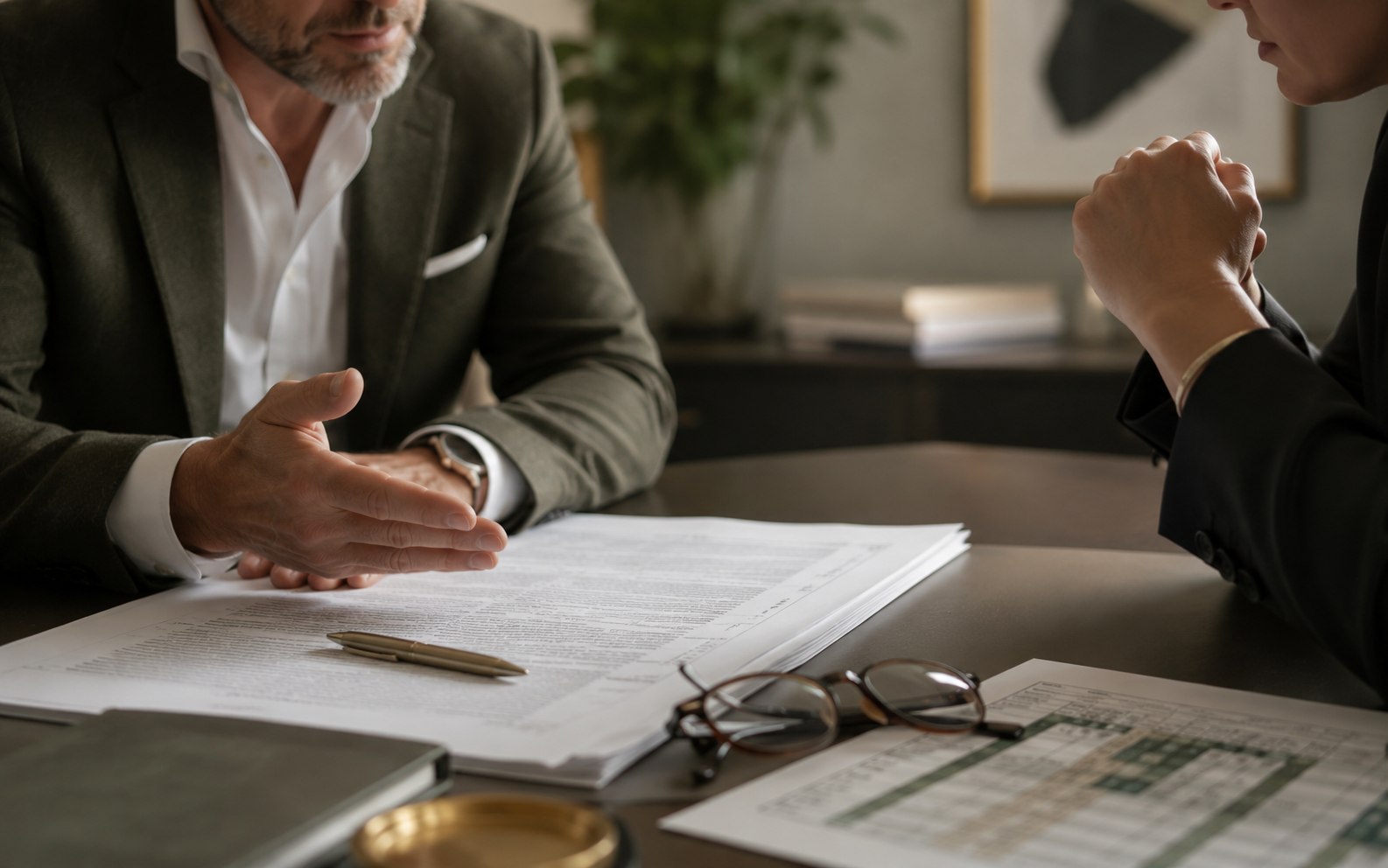 Vertrags- und Claim-Verhandlung am Tisch — Headhunter für Commercial Project Management