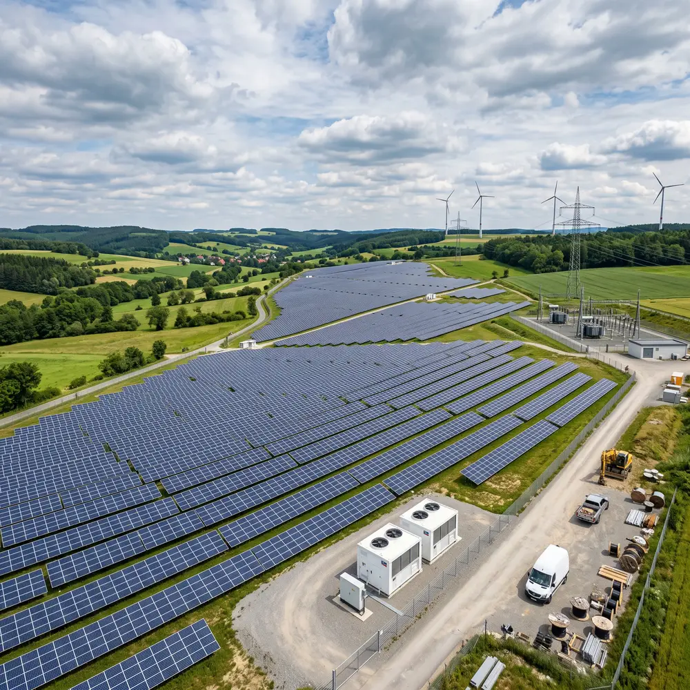 Solarpark mit Batteriespeicher — Headhunter Erneuerbare Energien